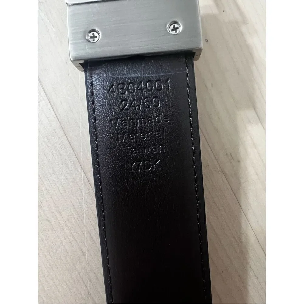 Perry Ellis Black Kids Belt Black Brown Reversible Brass Buckle 24/60 (29.7”)